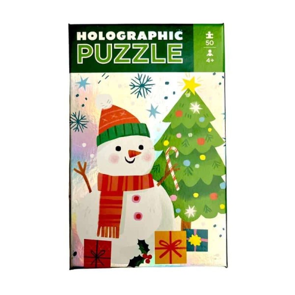 Crocodile Creek Παζλ 50 κομματιών Holographic Χιονάνθρωπος