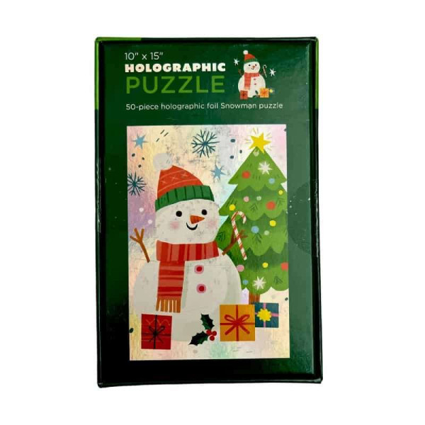 Crocodile Creek Παζλ 50 κομματιών Holographic Χιονάνθρωπος