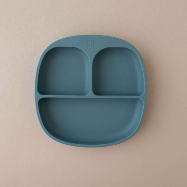 Nok Nok Εκπαιδευτικό Πιάτο Σιλικόνης Nino (Smoke Blue)