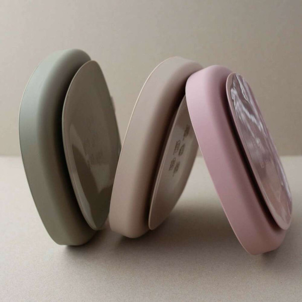 Nok Nok Εκπαιδευτικό Πιάτο Σιλικόνης Nino (Light Pink)