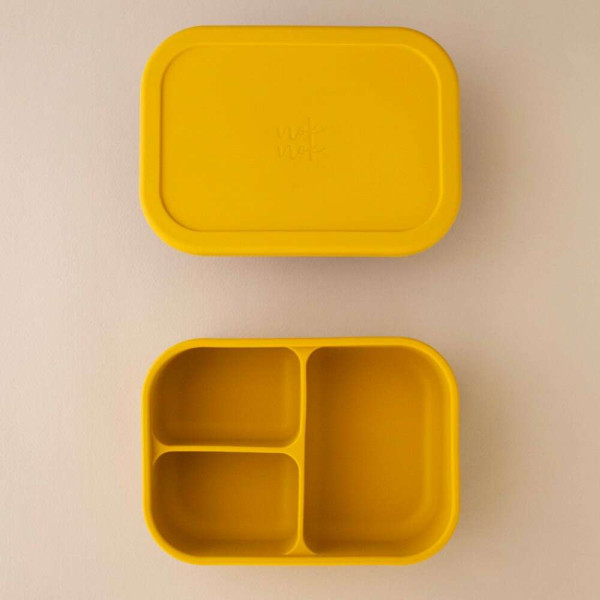 Nok Nok Φαγητοδοχείο Σιλικόνης με 3 χωρίσματα 800ml (Curry)