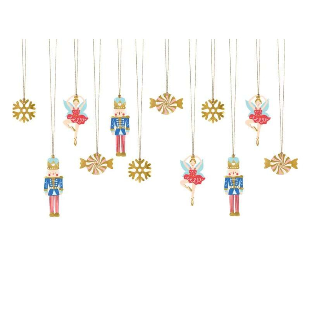 Gift Tags Nutcracker Ετικέτες Δώρων (12 τμχ)