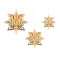 Χριστουγεννιάτικες 3D Διακοσμητικές Νιφάδες Χρυσό 3τμχ
