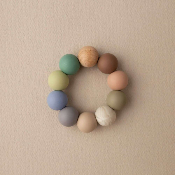 Nok Nok Μασητικό από Χάντρες Σιλικόνης (Coconut)