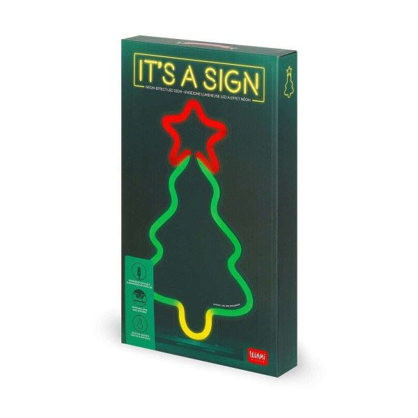 Legami Neon-Effect LED Sign - It's A Sign Xmas Tree