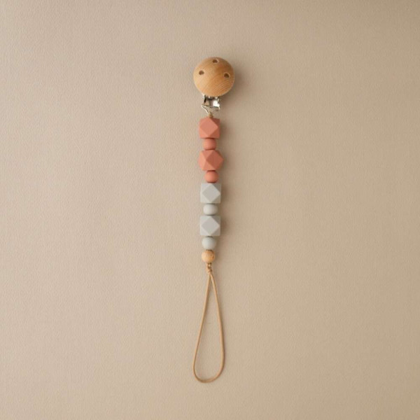 Nok Nok Κλιπ Πιπίλας από Χάντρες Σιλικόνης (Square Rose)