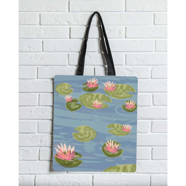 Brainfood Υφασμάτινη Σουέτ Τσάντα με Φερμουάρ Γάτες Ιμπρεσιονισμός