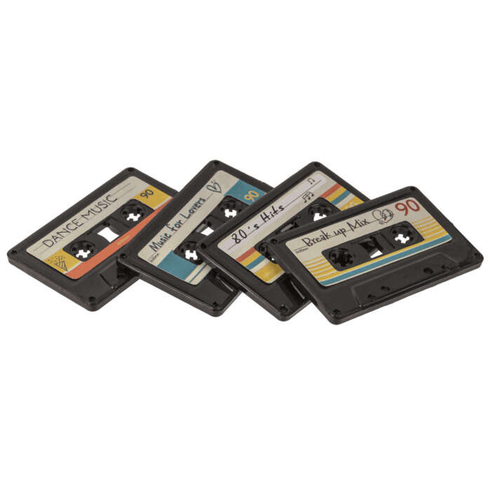 Retro Cassette Μαγνητάκια Ψυγείου (4τμχ)