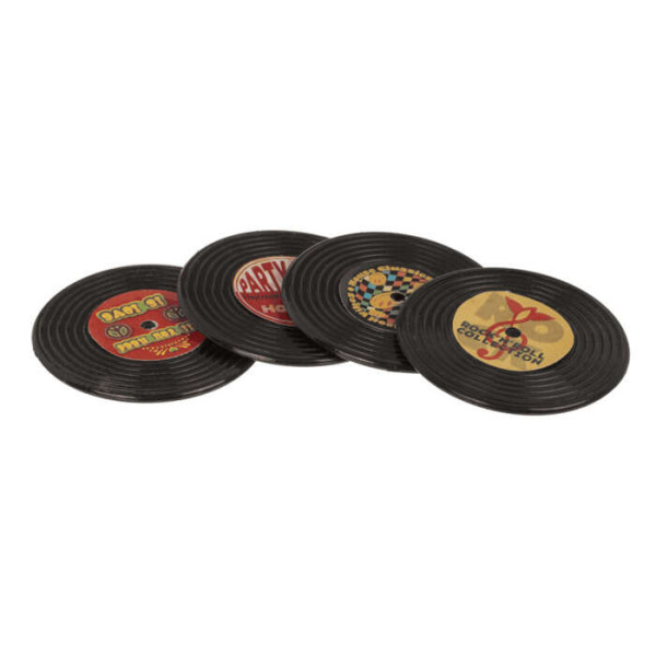 Retro Vinyl Μαγνητάκια Ψυγείου (4τμχ)