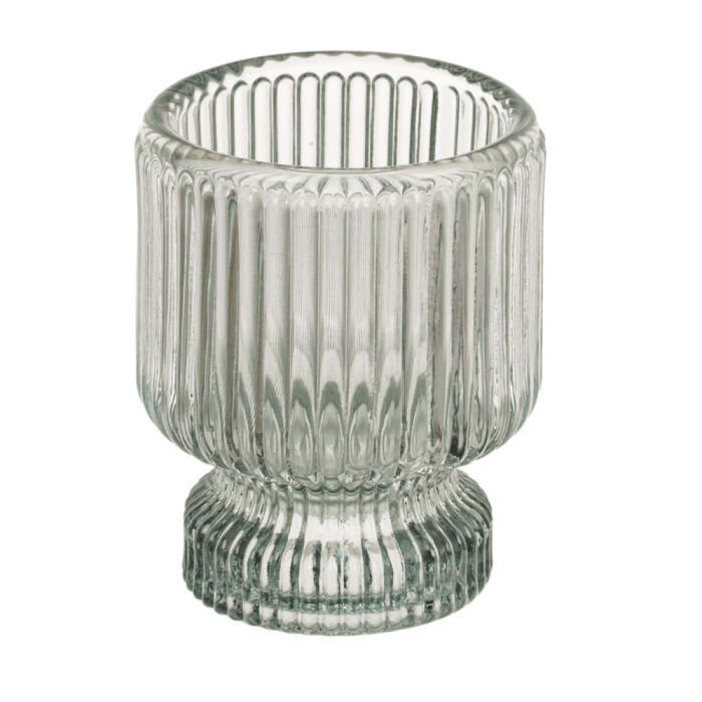 Γυάλινο Κηροπήγιο 2 σε 1 -  6 x 8 cm (Πράσινο)