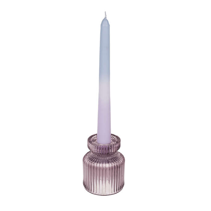 Γυάλινο Κηροπήγιο 2 σε 1 -  6 x 8 cm (Πορτοκαλί)