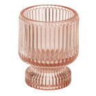 Γυάλινο Κηροπήγιο 2 σε 1 -  6 x 8 cm (Πορτοκαλί)