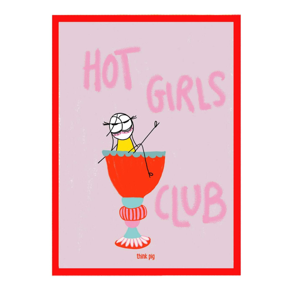 Think Pig Κάδρο με Αφίσα Hot Girls Club A4