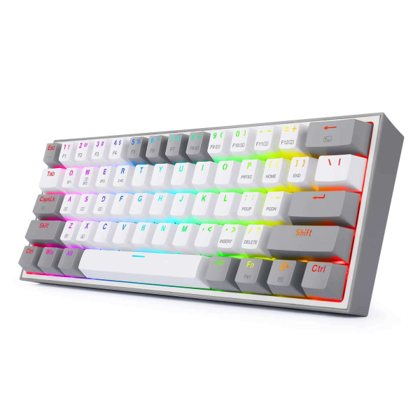 Redragon K617 FIZZ RGB Μηχανικό Gaming πληκτρολόγιο (White/Gray)