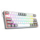 Redragon K617 FIZZ RGB Μηχανικό Gaming πληκτρολόγιο (White/Gray)