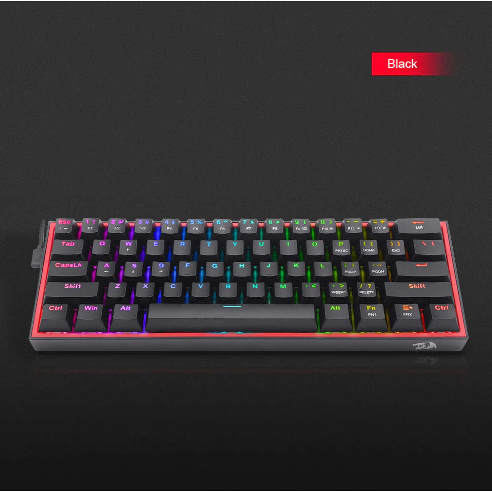 Redragon K617 FIZZ RGB Μηχανικό Gaming πληκτρολόγιο (Black)