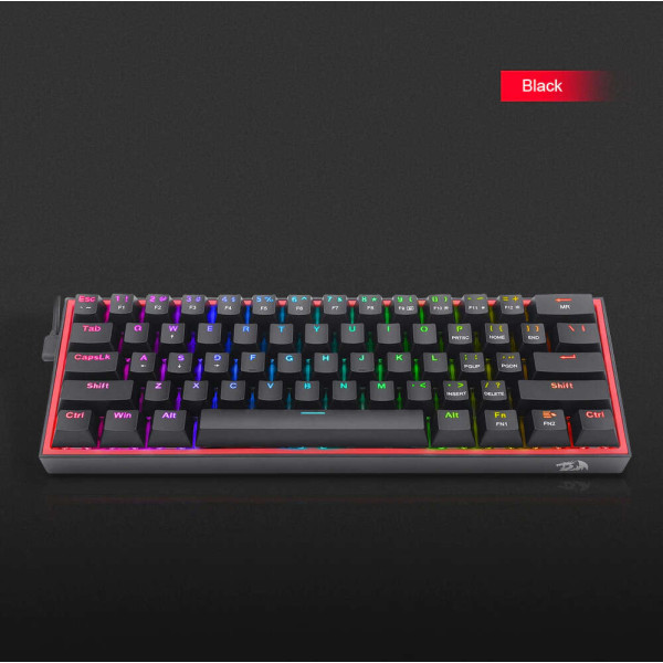 Redragon K617 FIZZ RGB Μηχανικό Gaming πληκτρολόγιο (Black)