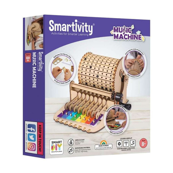 Smartivity DIY Κατασκευή Μουσικός Μηχανισμός - Μεταλλόφωνο με καβίλιες για να φτιάξετε τις δικές σας μελωδίες