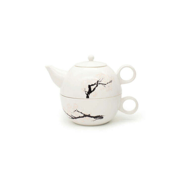 Kikkerland Τσαγιέρα με κούπα Πορσελάνης "Blossom Morph"