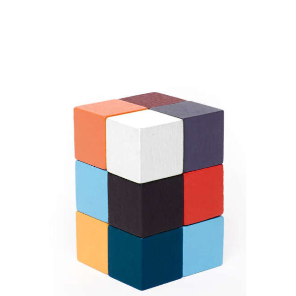 Kikkerland Ελαστικός Κύβος 3D Ξύλινο παζλ