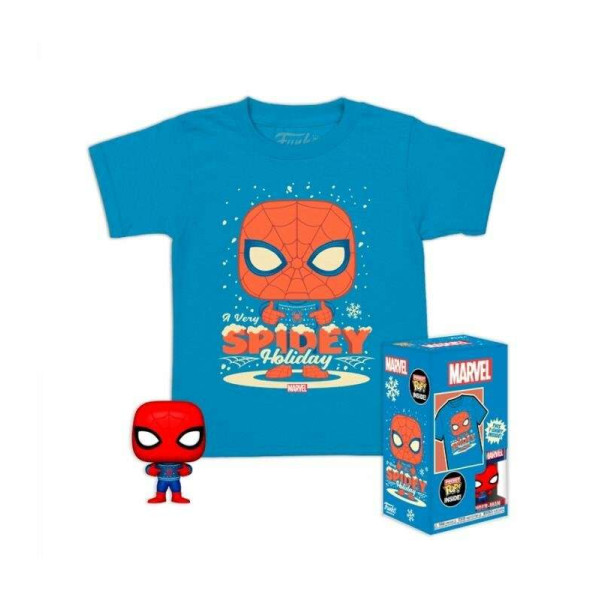 Φιγούρα Funko Pop! & Tee (Child): Marvel – Holiday Spiderman Vinyl Figure & T-Shirt (M)