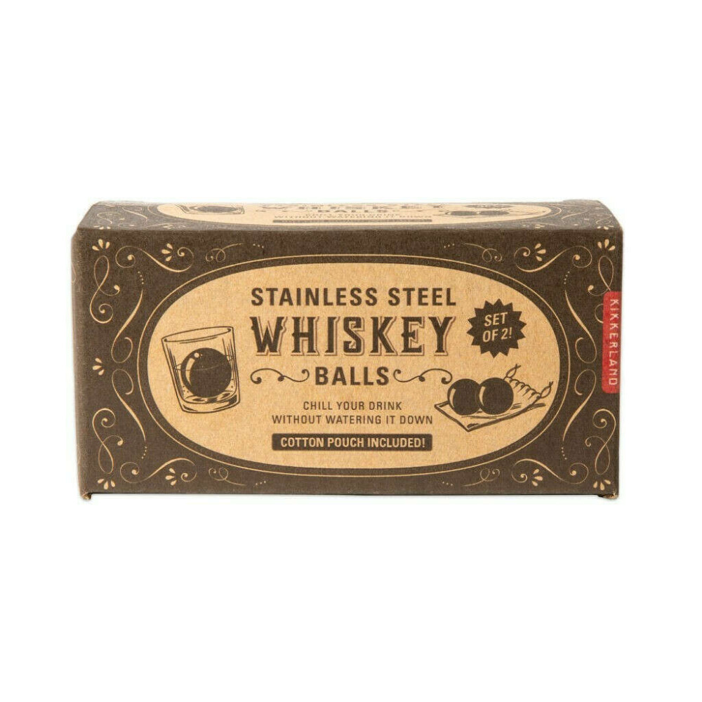 Kikkerland Ανοξείδωτα Παγάκια Whiskey Balls 2τμχ