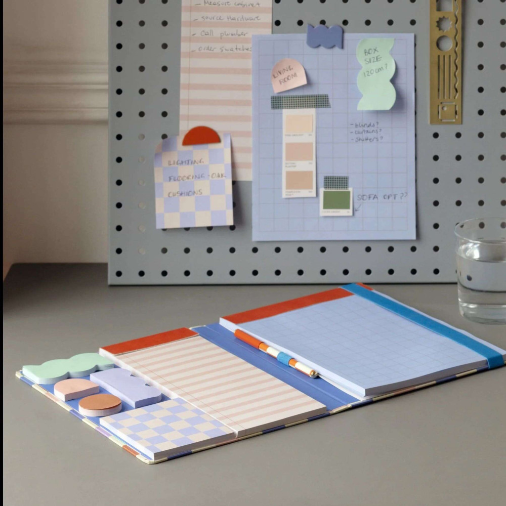 Kikkerland Inkerie Notepad με Sticky Notes Σετ και Στυλό (26,6 x 20,5 x 2 cm)