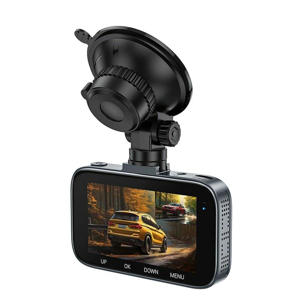 Hoco DV6 Κάμερα DVR 1080P/30fps Αυτοκινήτου με Οθόνη 3" + πίσω Κάμερα