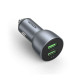 UGreen CD213/10144 Φορτιστής αυτοκινήτου 36W Dual USB QC3.0 (Gray)
