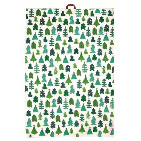 Moses Πετσέτα Κουζίνας από Βαμβάκι Christmas Trees (50x70 cm)