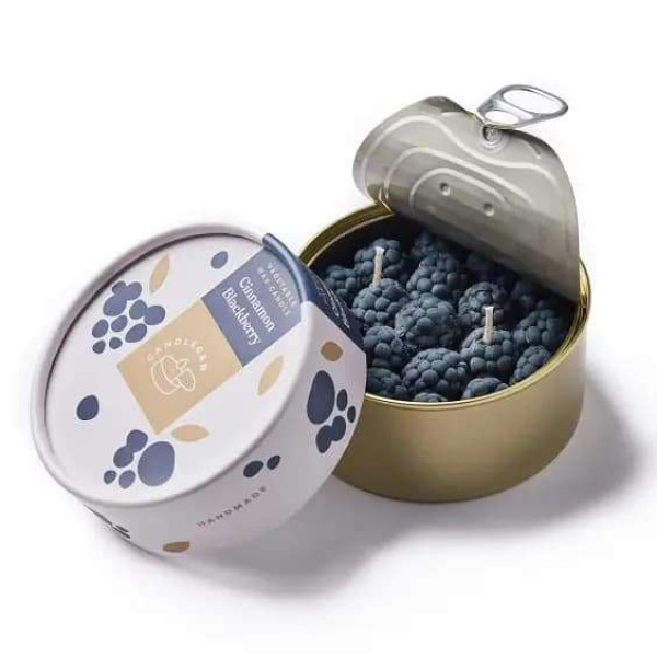 Candlehand Αρωματικό Φυτικό Κερί Γκουρμέ σε Κονσέρβα Cinnamon Blackberry 260gr