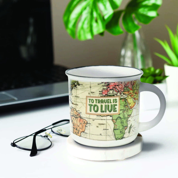 Legami Κούπα  "Travel" Porcelain Mug - Cup-Puccino 350 ml (Λευκό)