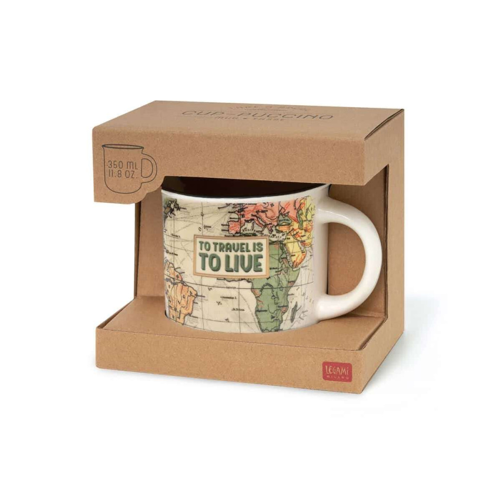 Legami Κούπα  "Travel" Porcelain Mug - Cup-Puccino 350 ml (Λευκό)