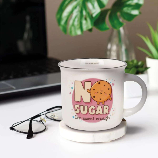 Legami Κούπα  "No Sugar" Porcelain Mug - Cup-Puccino 350 ml (Λευκό)