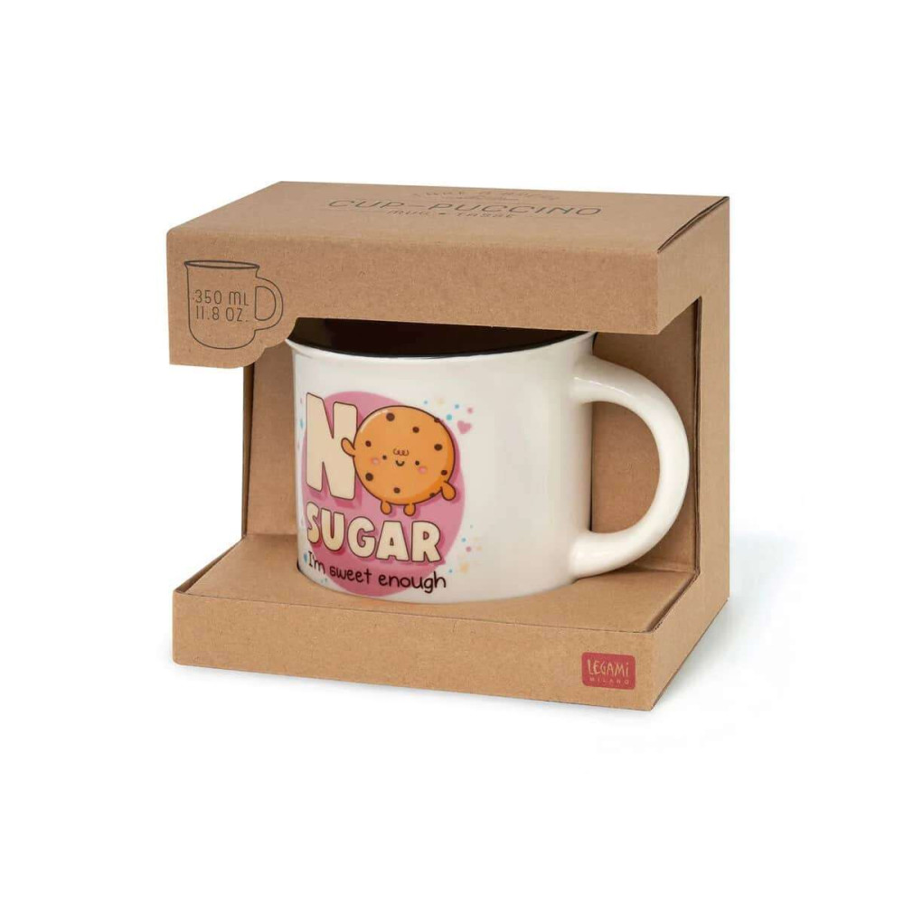 Legami Κούπα  "No Sugar" Porcelain Mug - Cup-Puccino 350 ml (Λευκό)
