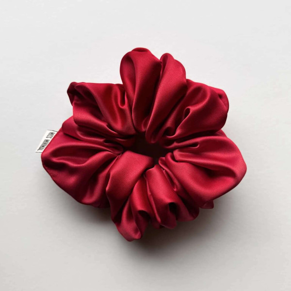 Miss Minimal Schrunchie Red Satin