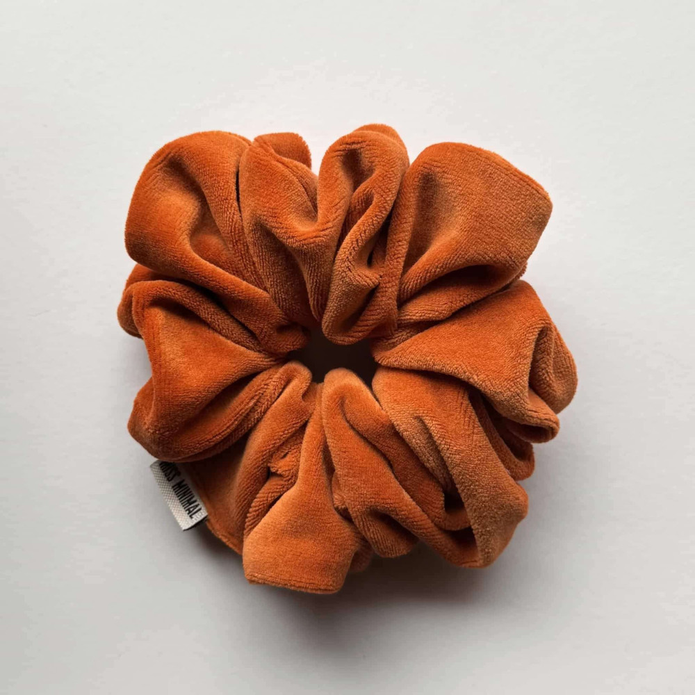 Miss Minimal Βελούδινο Schrunchie Pumpkin