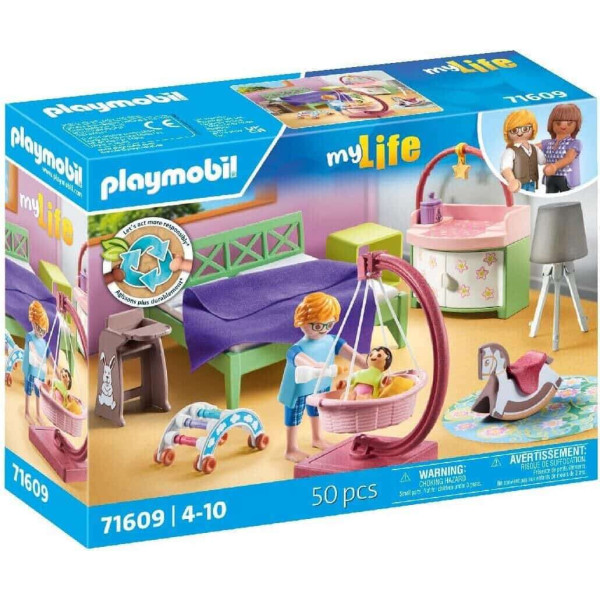Playmobil Μοντέρνο υπνοδωμάτιο με κούνια (71609)