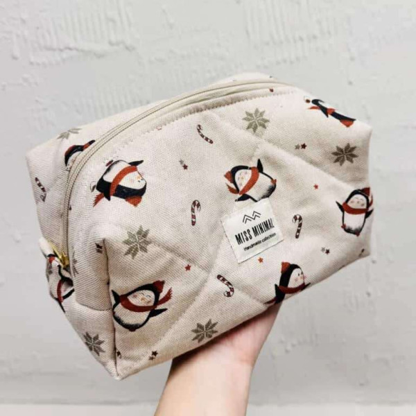 Miss Minimal Zipper Box Νεσεσέρ Happy Feet (22 x 13 x 14 cm)