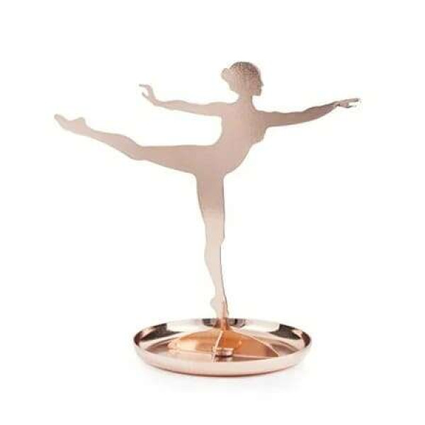 Kikkerland Σταντ Κοσμημάτων Ballerina Jewelry Stand (Ροζ Χρυσό)