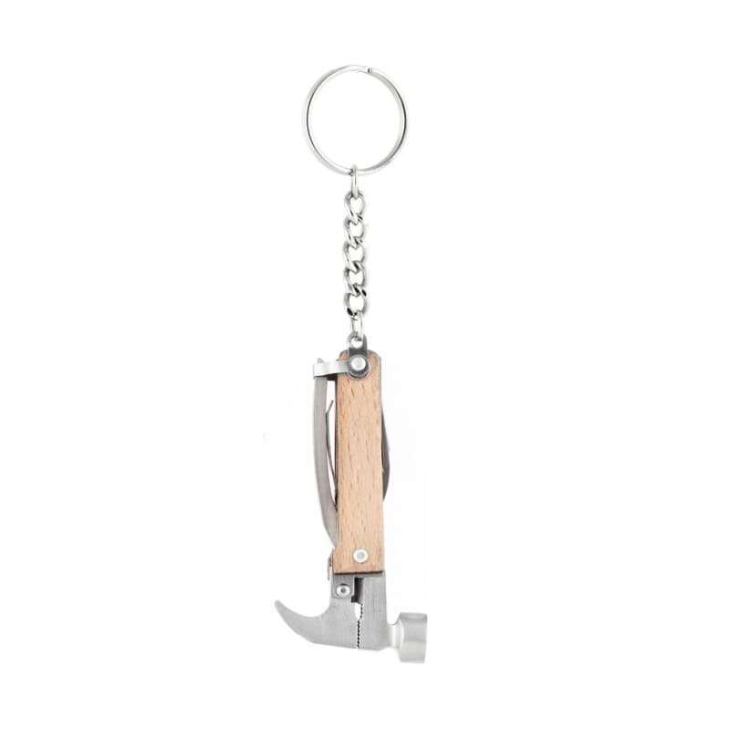 Kikkerland Wood Mini Hammer Tool - Πολυεργαλείο Μπρελόκ Σφυρί