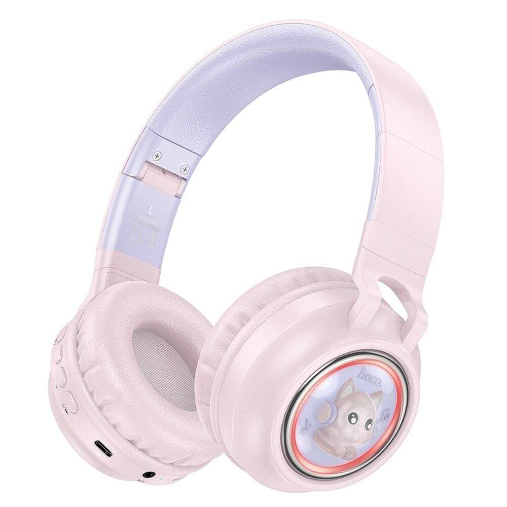 Hoco W50 Ασύρματα On Ear Ακουστικά (Ροζ)