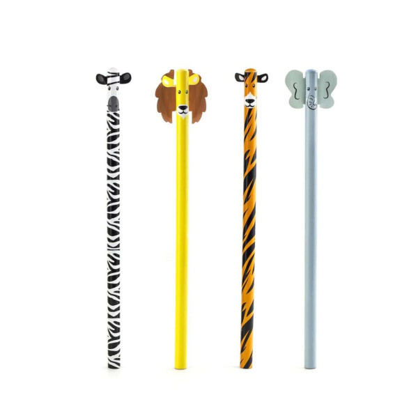 Kikkerland Σετ Μολύβια με Ζώα Σαφάρι (4 τμχ)