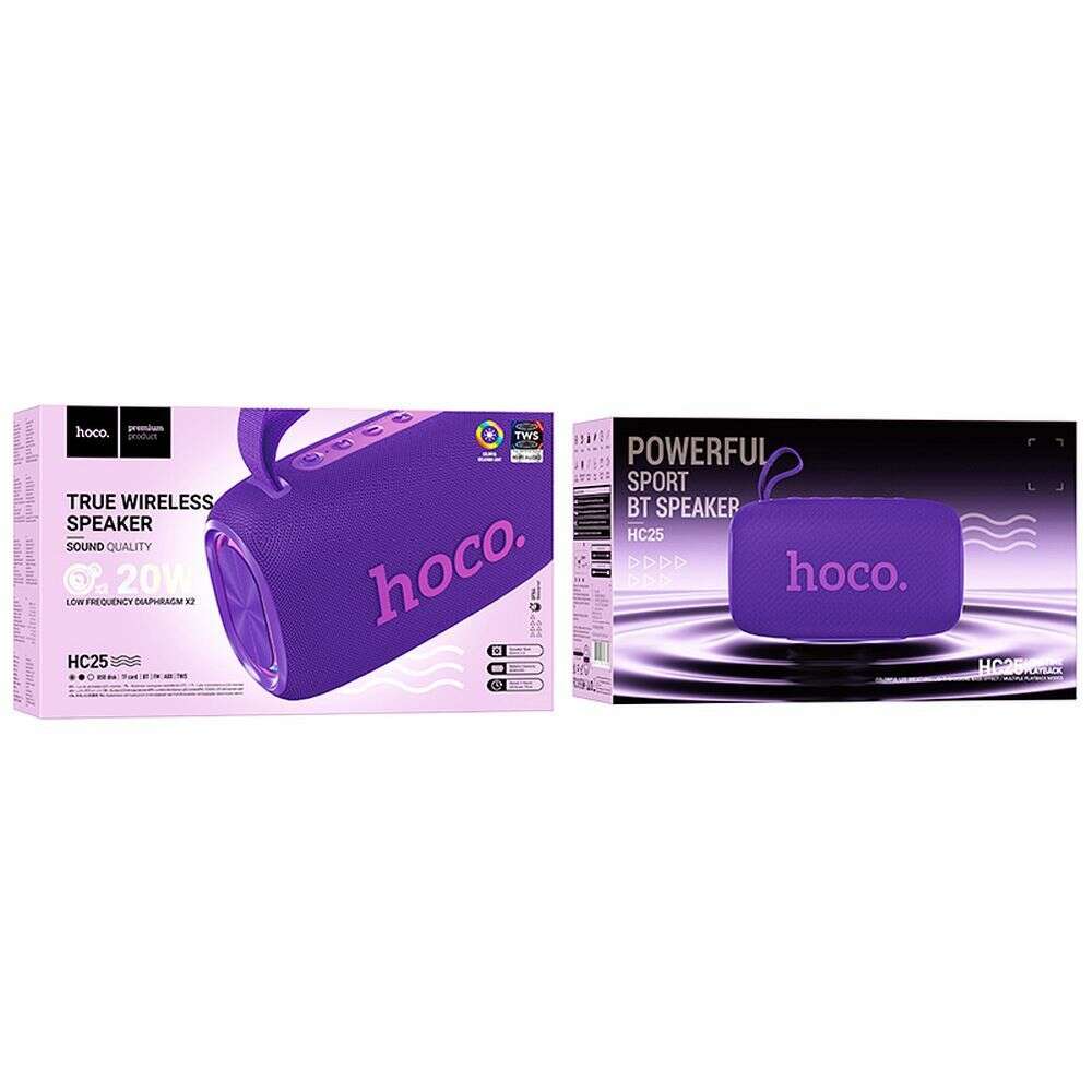 Hoco HC25 Bluetooth ηχείο 2 x 10W (Purple)