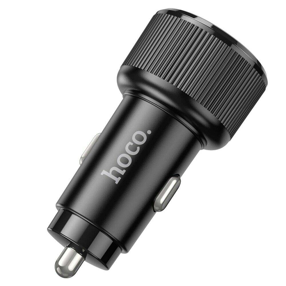 Hoco NZ14B Φορτιστής αυτοκινήτου 2 x Type-C QC PD 50W (Μαύρο)