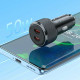 Hoco NZ14B Φορτιστής αυτοκινήτου 2 x Type-C QC PD 50W (Μαύρο)