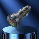 Hoco NZ12B Φορτιστής αυτοκινήτου USB A + Type-C με οθόνη + καλώδιο Type-C σε Lightning PD QC3.0 3A 48W (Μαύρο)