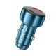 Hoco Z50 Φορτιστής αυτοκινήτου USB A + Type-C με οθόνη PD QC3.0 3A 48W (Μπλε)