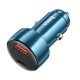Hoco Z50 Φορτιστής αυτοκινήτου USB A + Type-C με οθόνη PD QC3.0 3A 48W (Μπλε)