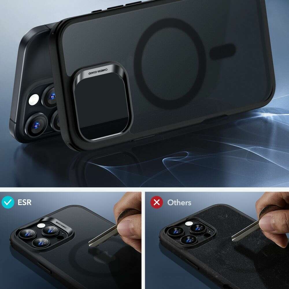 ESR Θήκη Classic Hybrid Halolock Magsafe & Tempered Glass για iPhone 16 Pro Max (FROSTED BLACK)
